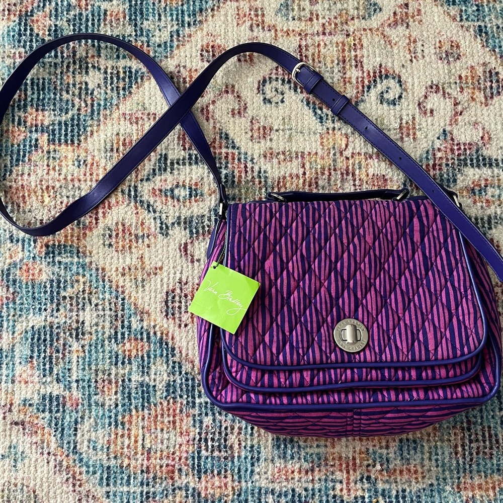 NWT Vera Bradley Turnlock Crossbody Purse